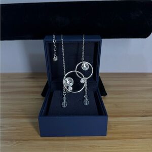 Swarovski Crystal Silver Yin Yang Necklace